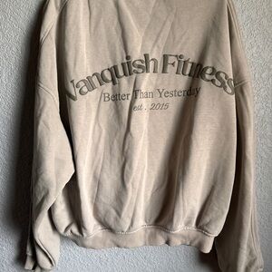 Vanquish Fitness Beige Crewneck